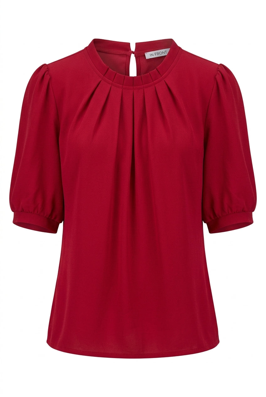 Grazia blouse, 1/2 sleeves, plain