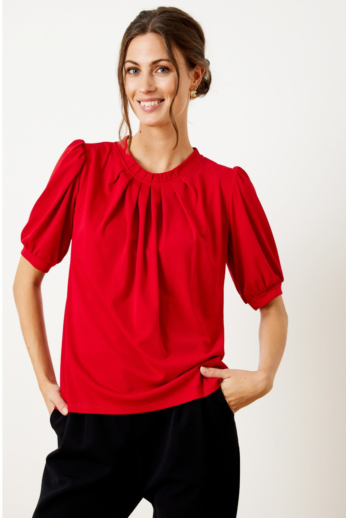 Grazia blouse, 1/2 sleeves, plain