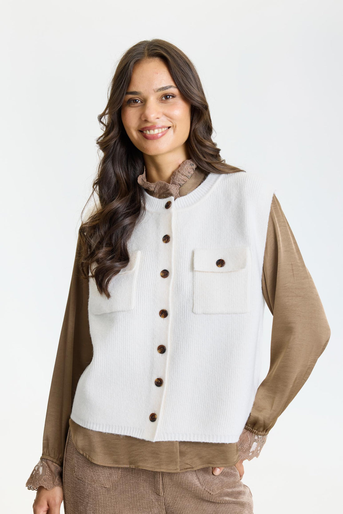 Dot knit vest